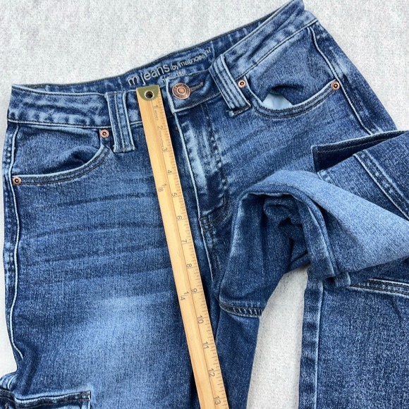 Maurices Jeans Women 4 Straight Leg High Rise Cargo Pockets Relaxed Fit Baggy - Picture 9 of 12